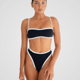Elle Bikini Bottoms in Black + White