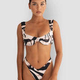 Isolde Bikini Top in Zebra